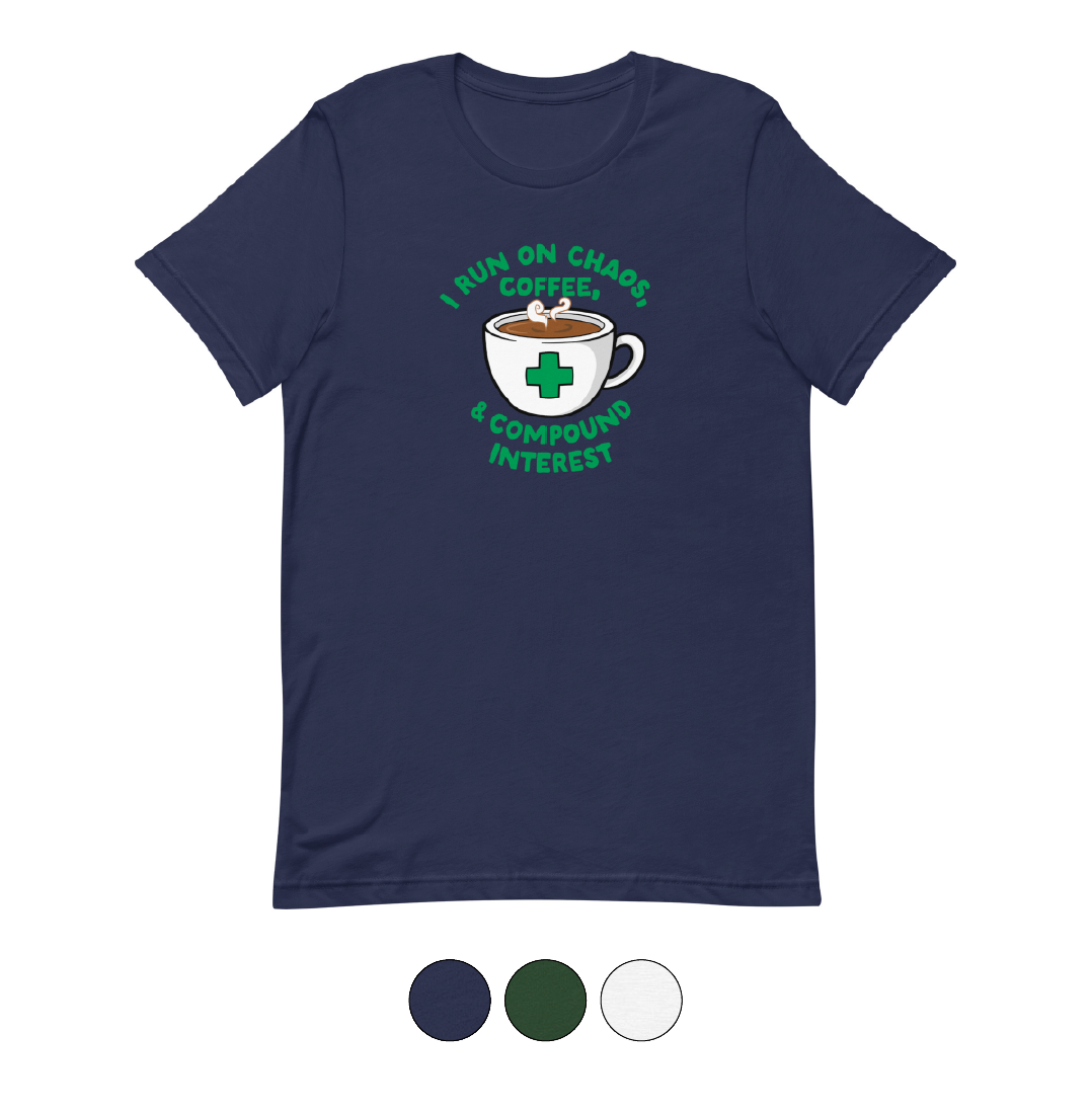 Coffee, Chaos & Compound Interest Tee